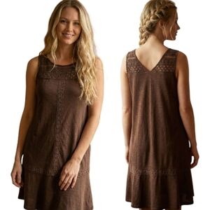 J. JILL Crocheted Lace Shift Dress - Size L